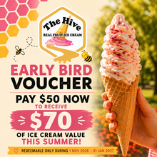 Load image into Gallery viewer, Early Bird Ice Cream Voucher - Pay $50 get $70 of Value.

